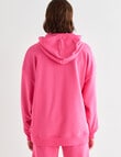 Champion Script Oversized Hoodie, Pink 182 product photo View 02 S