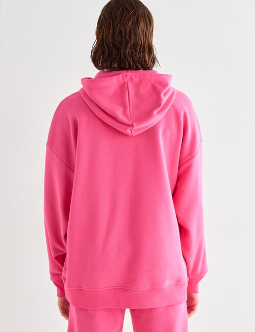 Champion Script Oversized Hoodie, Pink 182 product photo View 02 L