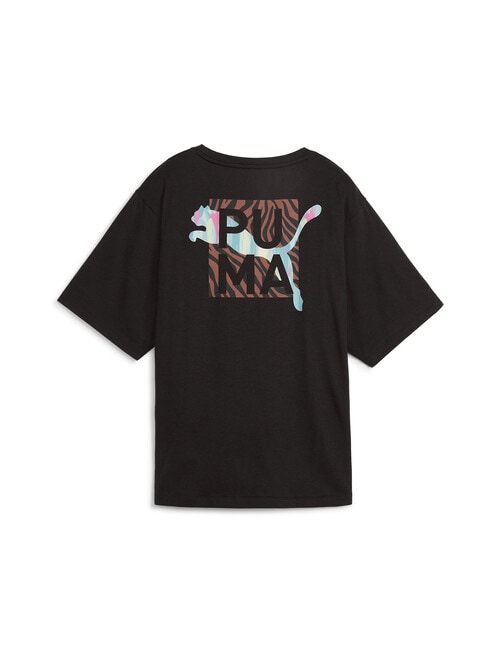 Puma Animal Remix Boyfriend T-Shirt, Black product photo View 02 L