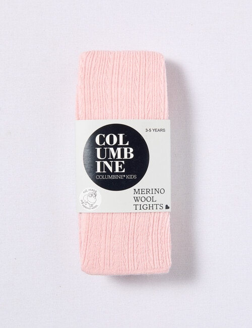 Columbine Liner Cable Merino Tights, Powder product photo View 02 L