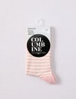 Columbine Stripe Merino Crew Sock, Powder & Cream product photo View 02 S