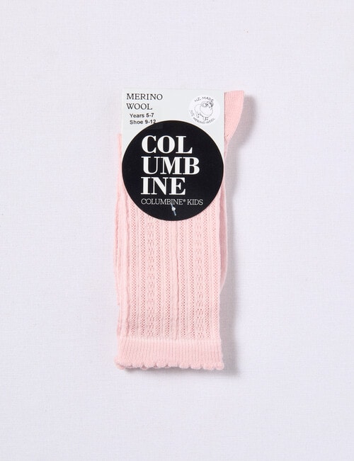 Columbine Texture Merino Crew Sock, Powder product photo View 02 L