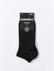 NZ Sock Co. Merino Anklet Sock, Black, 9-11 product photo