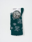 Columbine Comfort Merino Crew Socks, Floral Blackboard, 4-11 product photo View 02 S