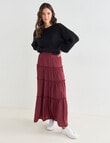 Whistle Long Sleeve Textured Rib Jumper, Black product photo View 03 S