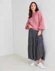 Whistle Puff Sleeve Rib Jumper, Strawberry product photo View 03 S