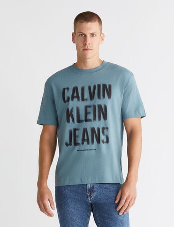 Calvin Klein Illusion Logo Tee, Blue product photo
