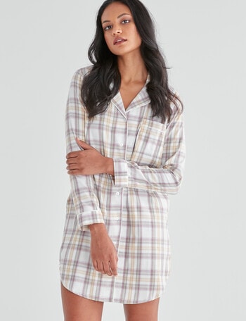 Zest Sleep Flannel Night Shirt, Check product photo
