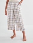 Zest Sleep Flannel Cropped Pant, Check product photo