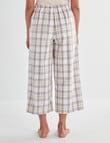 Zest Sleep Flannel Cropped Pant, Check product photo View 02 S