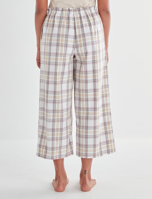 Zest Sleep Flannel Cropped Pant, Check product photo View 02 L