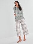 Zest Sleep Flannel Cropped Pant, Check product photo View 03 S