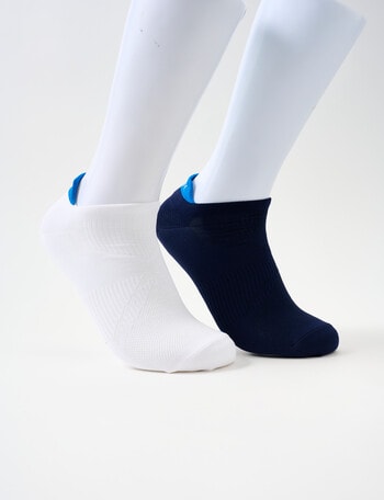 Jockey Performance Light Weight Trainer Sock, 2-Pack, Navy & White product photo