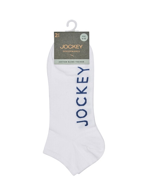 Jockey Performance Trainer Sock, 2-Pack, White product photo View 02 L