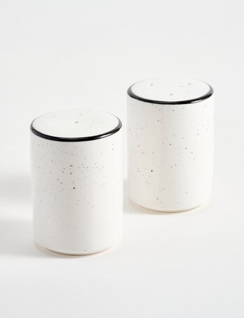 Stevens Cambridge Salt & Pepper Shaker Set, White & Black product photo