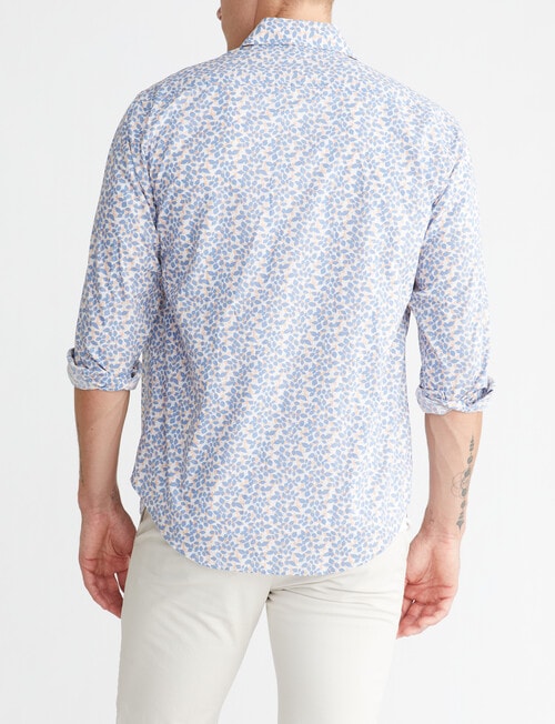 Van Heusen Floral Print Tailored Shirt, Navy product photo View 06 L