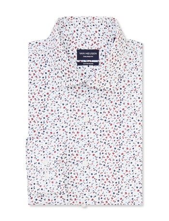 Van Heusen Tailored Floral Printed Shirt, White product photo