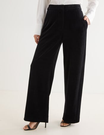 Whistle Velvet Trouser, Black product photo