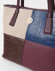 Boston + Bailey Faux Croc Patchwork Tote Bag, Brown product photo View 04 S
