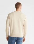 Calvin Klein Perforated Monologo Crew Neck Jumper, Warm Sand product photo View 03 S