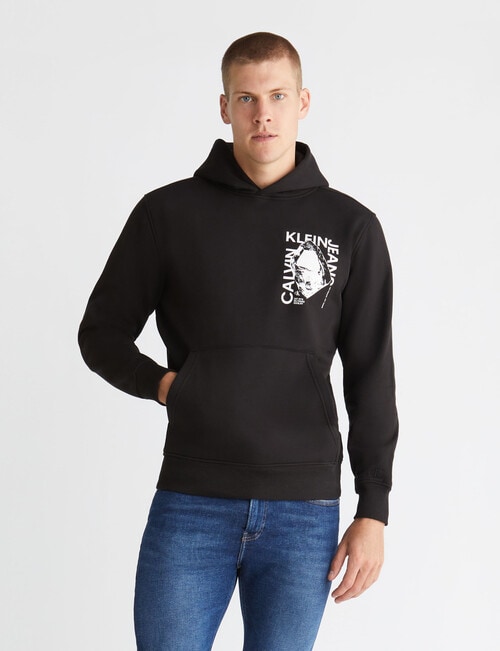 Calvin Klein Modern Metals Graphic Hoodie, Black product photo View 03 L