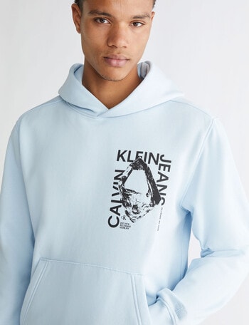 Calvin Klein Modern Metals Graphic Hoodie, Keepsake Blue product photo