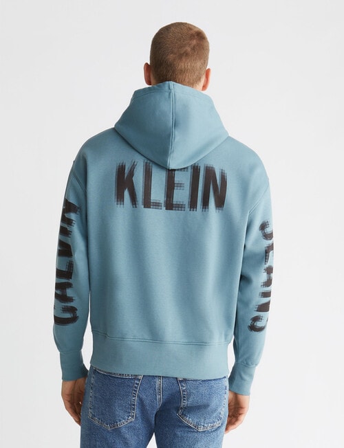 Calvin Klein Illusion Logo Hoodie, Blue product photo View 03 L