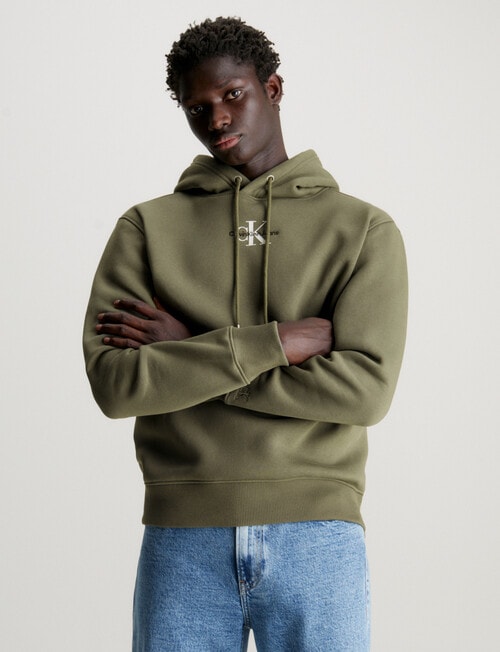 Calvin Klein Monologo Hoodie, Olive product photo View 02 L
