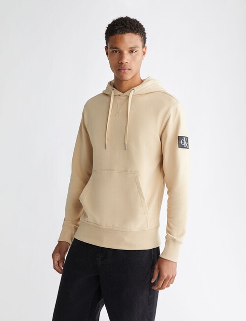 Calvin Klein Badge Hoodie, Sand product photo View 02 L