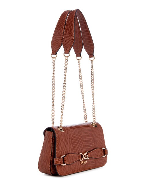 【ブラウン(COG)】GUESS ショルダーバッグ (W)ARLENA Lizard Crossbody ARLENA Lizard Convertible Crossbody ショルダーバッグ レディース