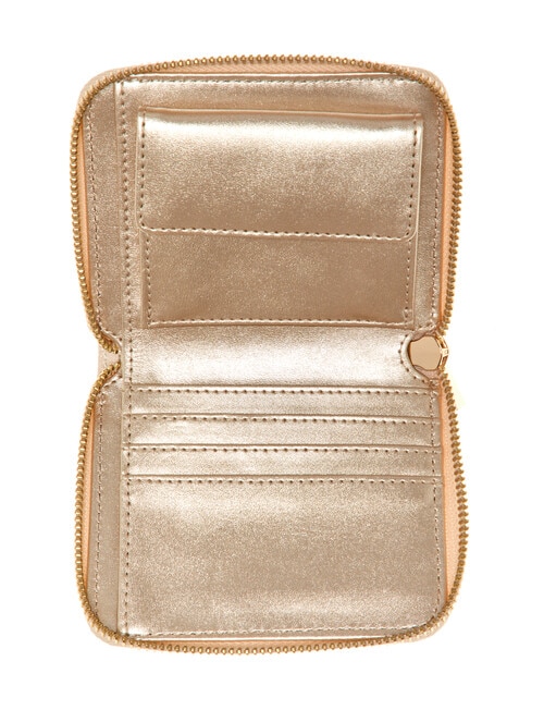 Guess Laurel Small Zip Around Wallet, Light Blue Logo Wallets