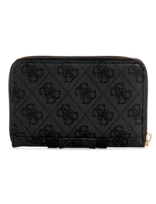 Guess Noreen Medium Zip Around Wallet, Coal Logo product photo View 02 L