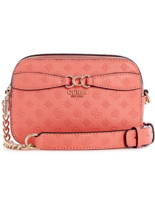 Guess Arlena Logo Camera Crossbody Bag, Coral product photo