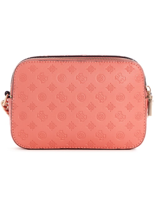 Guess Arlena Logo Camera Crossbody Bag, Coral product photo View 02 L