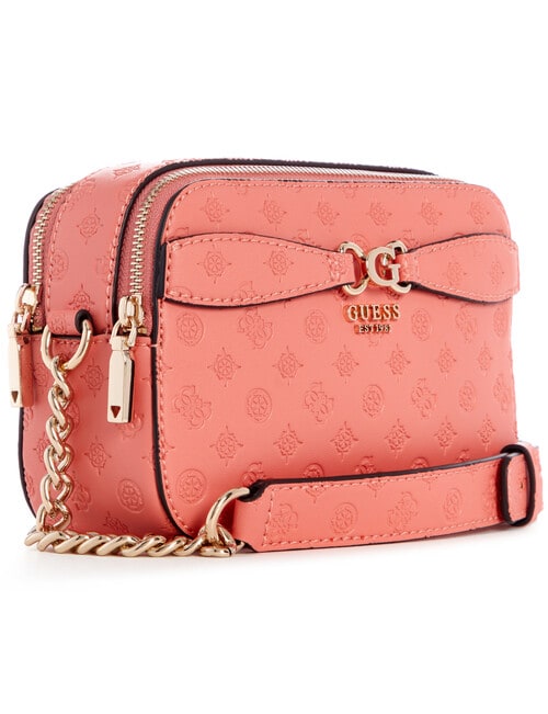Guess Arlena Logo Camera Crossbody Bag, Coral product photo View 03 L