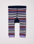 Teeny Weeny Cotton Bee Jaquard Leggings, Navy product photo