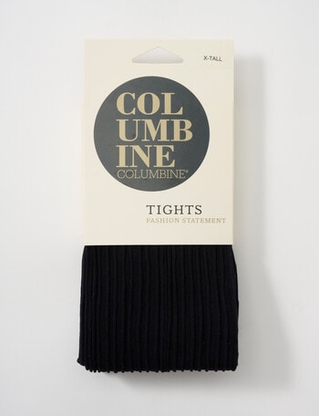 Columbine Variable Lines Tights, Black product photo