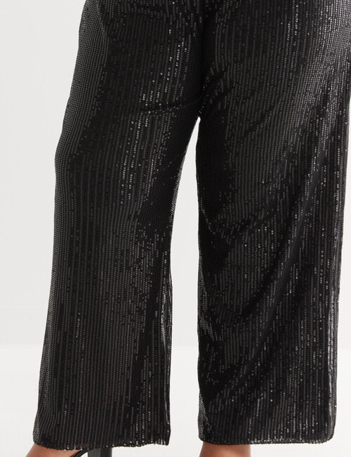 Studio Curve Sequins Pant, Black product photo View 04 L
