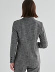 Oliver Black Long Sleeve Blazer, Charcoal Check product photo View 02 S