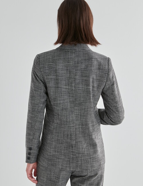 Oliver Black Long Sleeve Blazer, Charcoal Check product photo View 02 L