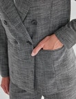 Oliver Black Long Sleeve Blazer, Charcoal Check product photo View 04 S