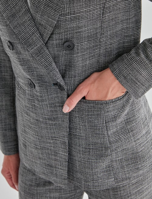 Oliver Black Long Sleeve Blazer, Charcoal Check product photo View 04 L