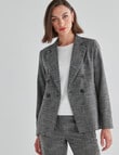 Oliver Black Long Sleeve Blazer, Charcoal Check product photo View 05 S