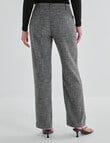 Oliver Black Straight Leg Classic Pant, Charcoal Check product photo View 02 S