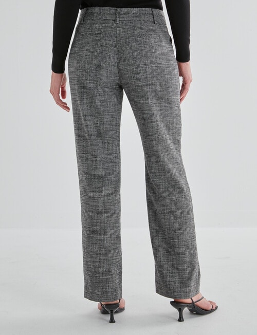 Oliver Black Straight Leg Classic Pant, Charcoal Check product photo View 02 L
