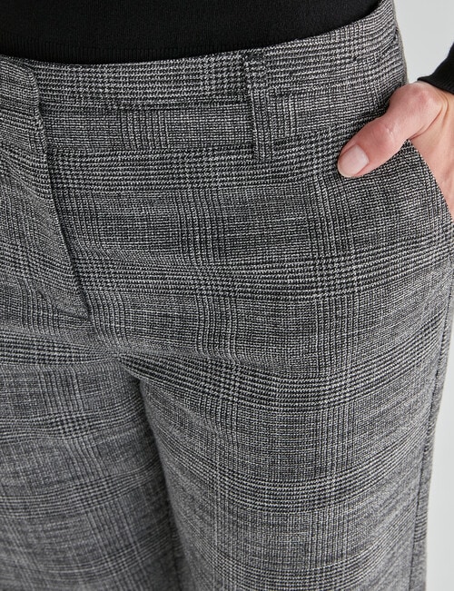 Oliver Black Straight Leg Classic Pant, Charcoal Check product photo View 04 L