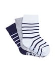 Bonds Stay Ons Crew Socks, 3-Pack, Stripe Blues product photo View 02 S