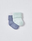 Bonds Wondersock Socks, 2-Pack, Green & Paris Purple product photo