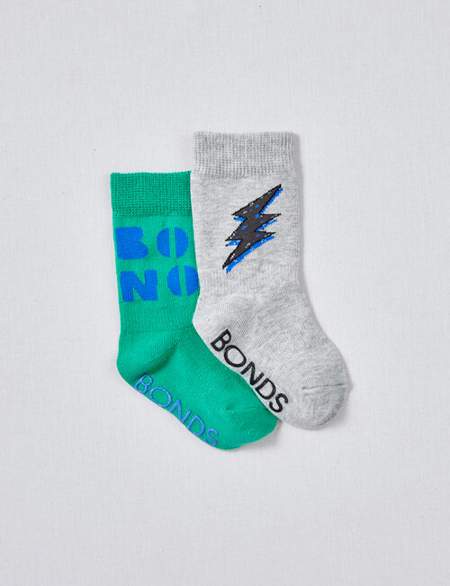 Bonds Stay Ons Crew Socks, 2-Pack, Storm Block product photo