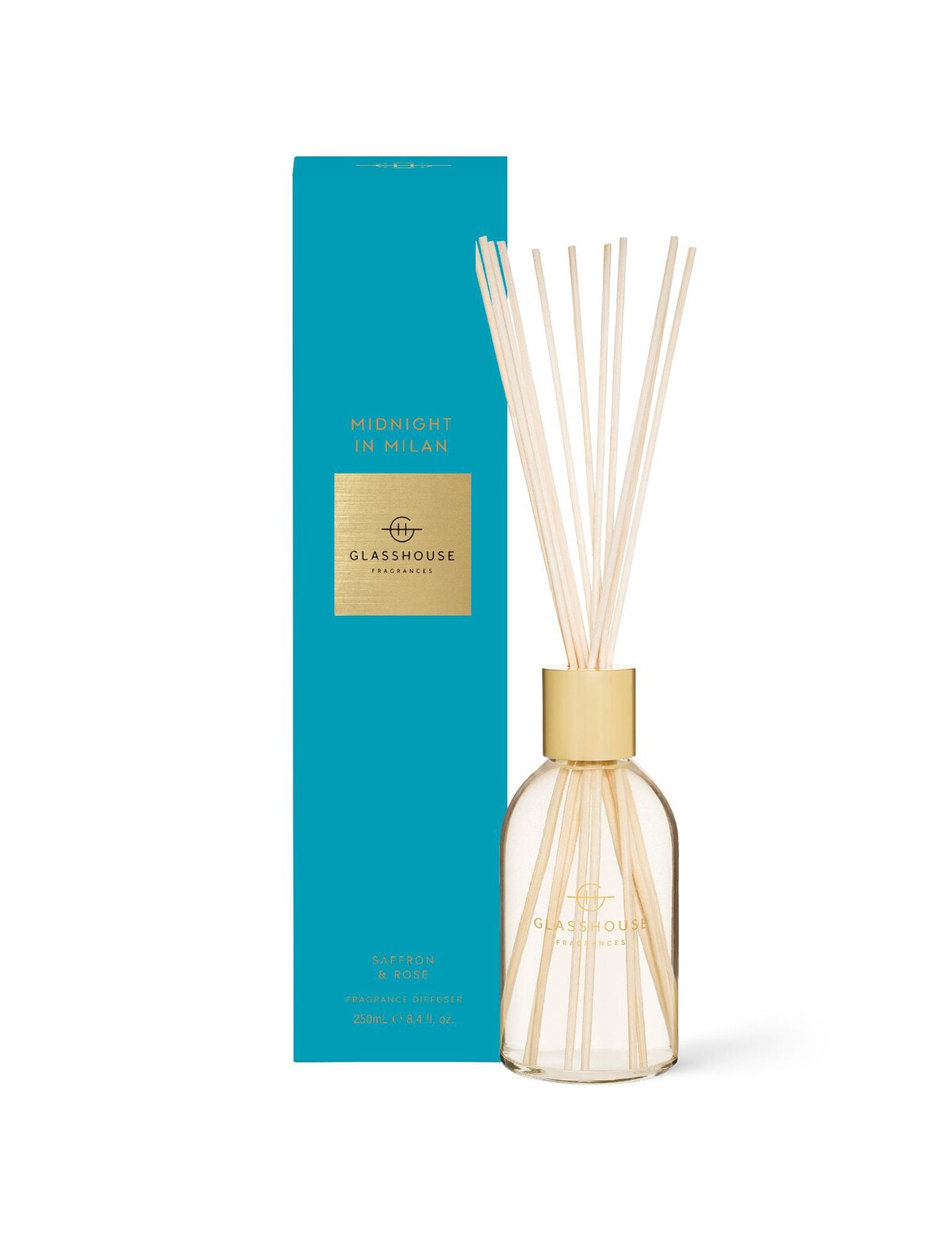 Glasshouse Fragrances Midnight in Milan Diffuser, 250ml Candles
